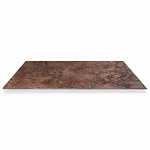 Стол обеденный с коричневой прямоугольной столешницей из керамики на четырех металлических ножках Brown Ceramics варинант исполнения - 2 | Loft Concept в Ростове-на-Дону