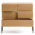 Комод с геометрическим рисунком на ящиках Anders Light Wood варинант исполнения - 3 | Loft Concept в Ростове-на-Дону