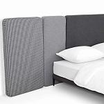 Кровать с большим мягким изголовьем Unity Dark Grey Bed варинант исполнения - 12 | Loft Concept в Ростове-на-Дону