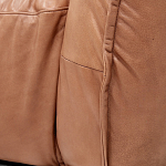 Трехместный диван с кожаной обивкой коричневый Coste Leather Sofa варинант исполнения - 7 | Loft Concept в Ростове-на-Дону