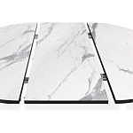 Стол обеденный раздвижной со столешницей белый мрамор Magali варинант исполнения - 7 | Loft Concept в Ростове-на-Дону