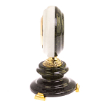 Часы настольные бронзовые из натуральных камней Мрамор и Змеевик Stone Clock варинант исполнения - 6 | Loft Concept в Ростове-на-Дону