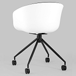 Офисное кресло из пластика с мягким сиденьем Eggshell Black варинант исполнения - 6 | Loft Concept в Ростове-на-Дону