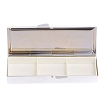 Таблетница карманная прямоугольная с 3-мя отделениями с зеркалом и накладкой из натурального камня Содалит Silver Stone Pillboxes варинант исполнения - 2 | Loft Concept в Ростове-на-Дону