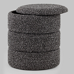 Пуф Three Gray в ткани букле серого цвета варинант исполнения - 2 | Loft Concept в Ростове-на-Дону