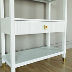 Стеллаж Elsa Dreams White со стеклянными полками и ящиком варинант исполнения - 2 | Loft Concept в Ростове-на-Дону