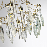 Люстра подвесная из металла с хрустальными подвесками прозрачного цвета Quasar 41 варинант исполнения - 3 | Loft Concept в Ростове-на-Дону