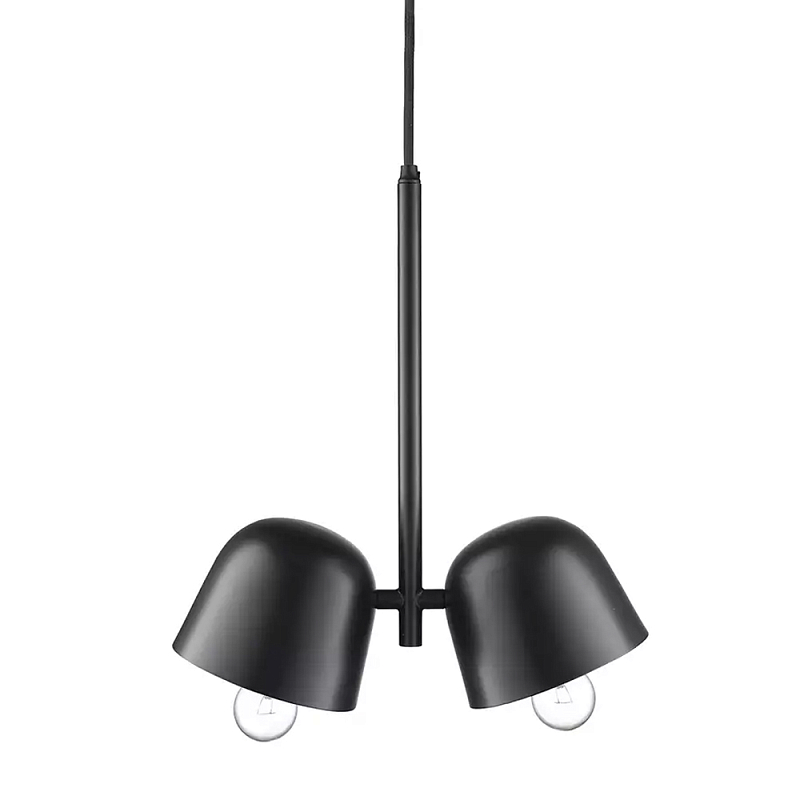 Подвесной светильник черный с 2-мя плафонами Pendant lamp Black Черный в Ростове-на-Дону | Loft Concept 