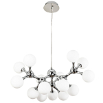 Люстра с плафонами из стеклянных шаров Pearls Suspension Chrome Chandelier варинант исполнения - 2 | Loft Concept в Ростове-на-Дону