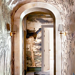 Обои ручная роспись Bamboo River Blossom Original colourway on Deep Rich Gold gilded paper with pearlescent antiquing варинант исполнения - 2 | Loft Concept в Ростове-на-Дону