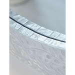 Зеркало круглое инкрустированное раковинами устриц Bone Inlay Dome Mirror White варинант исполнения - 5 | Loft Concept в Ростове-на-Дону