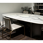 Стол обеденный мраморный с колоннами Marble Column Table варинант исполнения - 4 | Loft Concept в Ростове-на-Дону