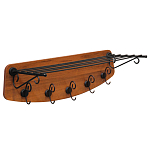 Вешалка настенная с металлической полкой и 5-ю черными крючками Noble Branches варинант исполнения - 1 | Loft Concept в Ростове-на-Дону