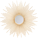 Зеркало-солнце круглое в раме из металла с золотыми с лучами Rays of Peace варинант исполнения - 1 | Loft Concept в Ростове-на-Дону