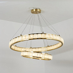 Люстра с 2-мя кольцами из натурального камня с регулируемыми плафонами Durability of Stone варинант исполнения - 3 | Loft Concept в Ростове-на-Дону