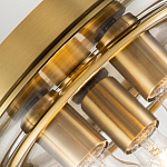 Потолочный светильник для ванных комнат с круглым стеклянным плафоном и тремя лампами Quoizel варинант исполнения - 4 | Loft Concept в Ростове-на-Дону