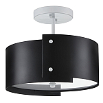 Потолочный светильник круглый светодиодный Semicircular White Panels чёрный варинант исполнения - 3 | Loft Concept в Ростове-на-Дону