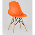 Пластиковый стул на ножках из массива бука Eames Orange варинант исполнения - 1 | Loft Concept в Ростове-на-Дону