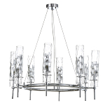 Люстра подвесная круглая с 8-ю цилиндрическими плафонами из стекла LIAISON варинант исполнения - 1 | Loft Concept в Ростове-на-Дону