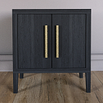 Тумбочка Primo с дверцами шпон Черный дуб варинант исполнения - 2 | Loft Concept в Ростове-на-Дону