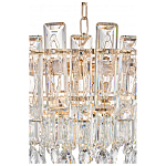 Круглая люстра с хрустальными подвесками на золотистом каркасе Gorgeous Crystal Light варинант исполнения - 5 | Loft Concept в Ростове-на-Дону