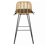 Стул барный с ротанговым плетением Half Bar Chair with Wicker без подлокотников варинант исполнения - 3 | Loft Concept в Ростове-на-Дону