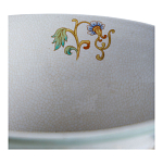 Ваза высокая из фарфора на бронзовом основании Turquoise Blooming Garden варинант исполнения - 3 | Loft Concept в Ростове-на-Дону