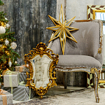 Зеркало настенное в ажурной раме золотого цвета с эффектом старины Classic Ornament Mirror варинант исполнения - 2 | Loft Concept в Ростове-на-Дону