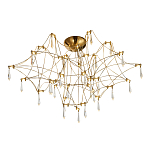 Потолочный светильник с тонкой металлической конструкцией цвета золото Quasar варинант исполнения - 1 | Loft Concept в Ростове-на-Дону