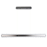 Люстра линейная металлическая черного цвета с прозрачным декором по краям Radiant Rail варинант исполнения - 2 | Loft Concept в Ростове-на-Дону