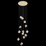 Люстра каскадная с мозаичным хрустальным оформлением Sparks of Crystal варинант исполнения - 3 | Loft Concept в Ростове-на-Дону