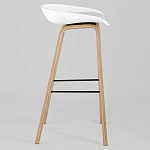 Барный стул на ножках из натурального дерева Boras White варинант исполнения - 2 | Loft Concept в Ростове-на-Дону