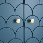 Шкаф двухдверный Scale Ornament Blue Wardrobe варинант исполнения - 8 | Loft Concept в Ростове-на-Дону