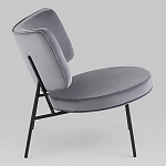 Мини-кресло District Lounge велюр серый варинант исполнения - 2 | Loft Concept в Ростове-на-Дону