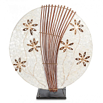 Настольная лампа из перламутра и дерева на подставке Indonesian Shell Flower варинант исполнения - 3 | Loft Concept в Ростове-на-Дону