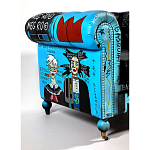 Кресло "Баския и Уорхол" Basquiat Warhol graffiti chair натуральная кожа варинант исполнения - 4 | Loft Concept в Ростове-на-Дону