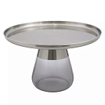 Кофейный столик с основанием из закаленного стекла Classic Round Gray Table варинант исполнения - 1 | Loft Concept в Ростове-на-Дону