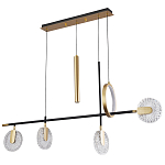 Линейная металлическая геометрическая люстра Geometry Crystal Linear Chandelier варинант исполнения - 1 | Loft Concept в Ростове-на-Дону