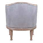 Кресло низкое с мягкой обивкой из велюра на 4-х деревянных ножках Emile Armchair grey варинант исполнения - 3 | Loft Concept в Ростове-на-Дону