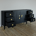 Большой Комод-буфет Elsa Dreams Black с ящиками варинант исполнения - 6 | Loft Concept в Ростове-на-Дону