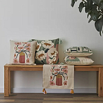 Подушка с цветочным принтом Blooming Elegance Rose варинант исполнения - 5 | Loft Concept в Ростове-на-Дону