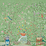 Обои ручная роспись Belvoir Pistachio варинант исполнения - 1 | Loft Concept в Ростове-на-Дону