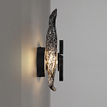 Бра с волнообразным стеклянным плафоном и вставкой из мрамора Liquid Stone варинант исполнения - 12 | Loft Concept в Ростове-на-Дону