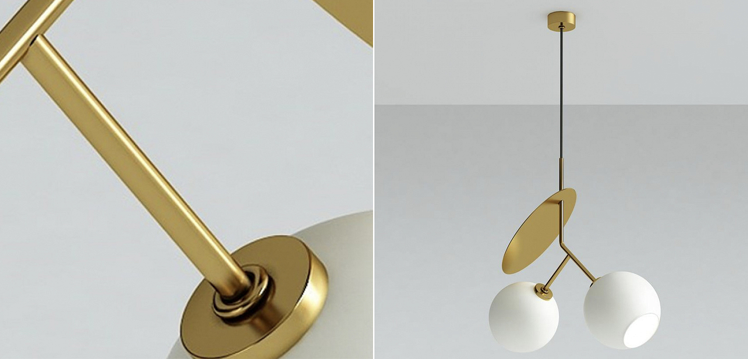 Подвесной светильник Cherry Pendant Double Gold Подвесной светильник Cherry Pendant Double Gold - Loft-Concept в Ростове-на-Дону