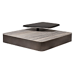 Столик журнальный квадратный  с полкой Sculptural Marble Accent с мрамором  варинант исполнения - 2 | Loft Concept в Ростове-на-Дону