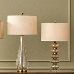 Настольная лампа с фактурным стеклянным корпусом Glamorous Pommel варинант исполнения - 4 | Loft Concept в Ростове-на-Дону