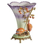 Ваза с цесарками из фарфора с бронзовыми элементами Garden of Eden варинант исполнения - 3 | Loft Concept в Ростове-на-Дону