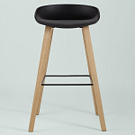 Барный стул на ножках из натурального дерева Boras Black варинант исполнения - 3 | Loft Concept в Ростове-на-Дону