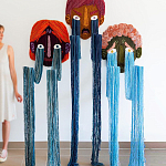 Вязаный Арт-Объект на стену из трех элементов Triptych варинант исполнения - 2 | Loft Concept в Ростове-на-Дону