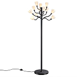 Торшер с плафонами из белых фарфоровых цветов на изогнутых ветвях Floralis варинант исполнения - 3 | Loft Concept в Ростове-на-Дону